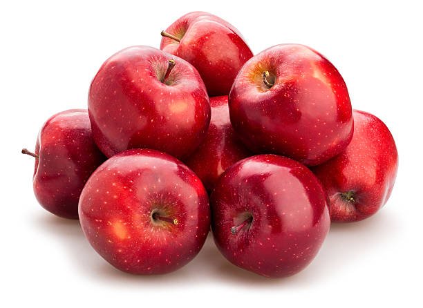 Red delicious apples isolated