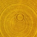 Golden glitter circles abstract background, golden glitter texture